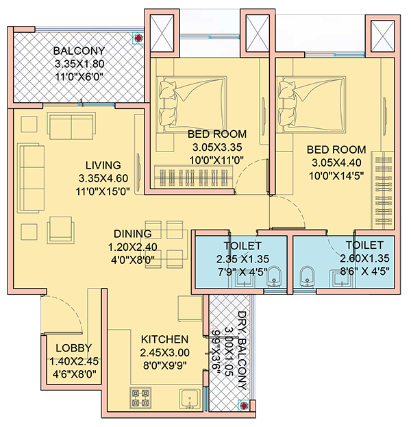 TRU Meadows floor plan